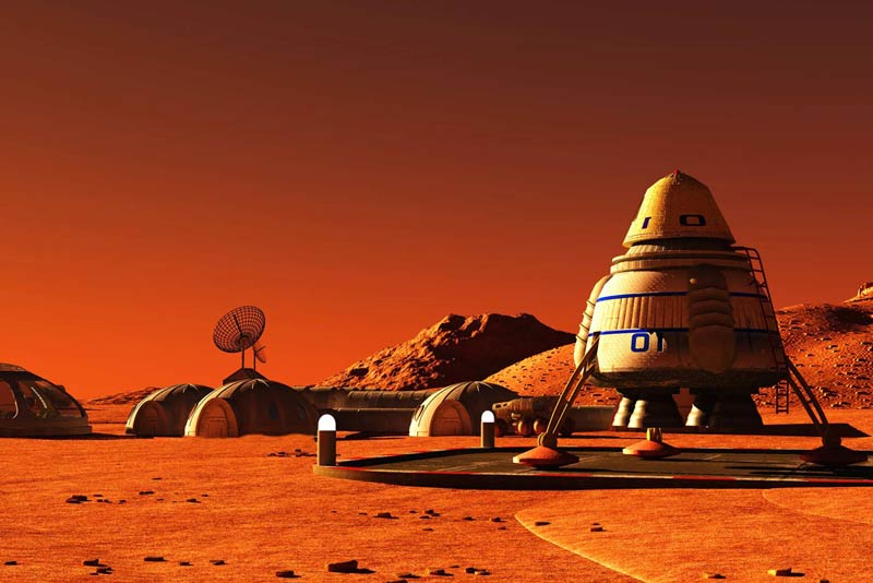 Station auf dem Mars
